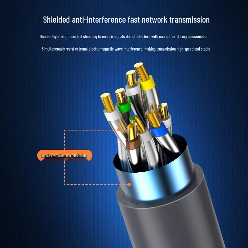 CHOSEAL CAT6A Double Shielded Network Cable