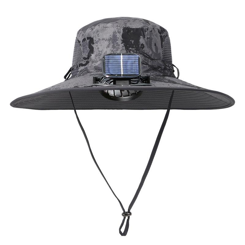 Men's Solar-Powered Sun Hat with USB Fan for Outdoor Summer Activities