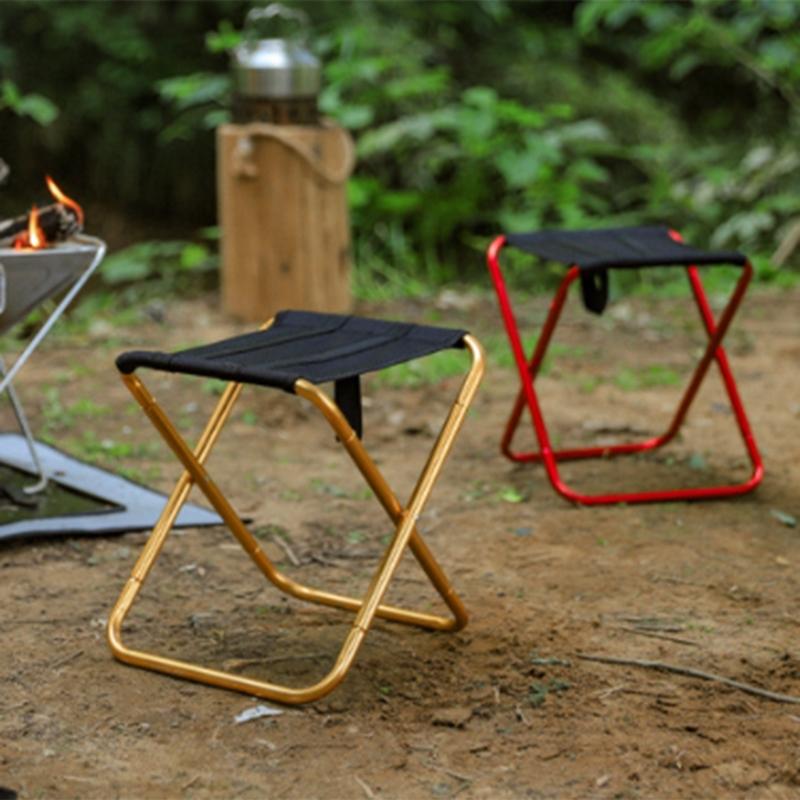 Convenience Folding Stool Little Fishing Chair Light weights Portable Camping Stool for Hikings and Backpacking