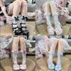 Lolita Butterfly Bow Lace Ankle Socks With Antibacterial Nylon For Girls Spring Summer