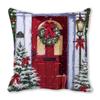 Fashion Peach skin velvet Christmas PillowCase Square Navidad Xmas Cushion Cover Santa Claus Sofa Pillow Cover Christmas