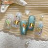Summer 3D Beach Ocean Nail Art Stickers Shell Starfish Sticker Clams Conch Coral Sea Nail Decoration Manicure Salon Decals DIY
