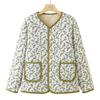 Women's Mid-Aged Fleece-Lined V-Neck Cardigan Jacket
