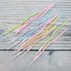 New Colorful Birthday Curve Cake Candles Creative Party 12 Pcs Suction Card Packed Pink Blue Curved Candles