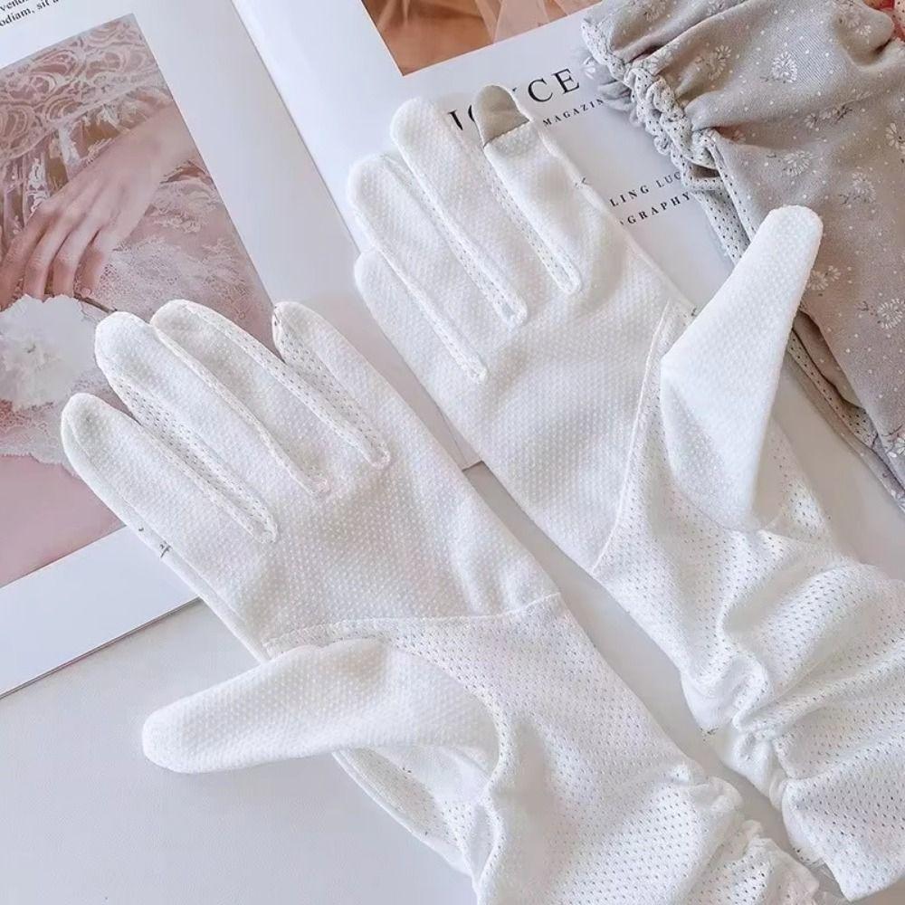 Breathable Women's Summer Gloves Mid-length Sleeve Cycling DrivingGloves Dress-Up Accessories