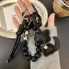 1Pcs Handbag Keychain New Imitation Pearl Cat Mobile Phone Chain Gift Hanging Ornament Pendant Women Girls