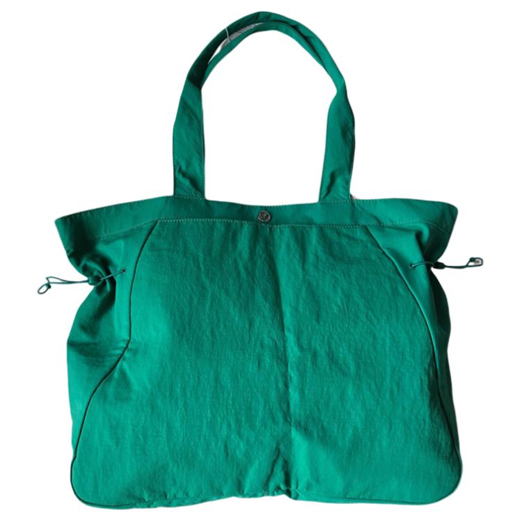 Lululemon Side-Cinch 18L Solid Color Minimalist Brand Logo Polyester Tote Bag Women Tote Bag Green LW9ETFS-EMIC Green