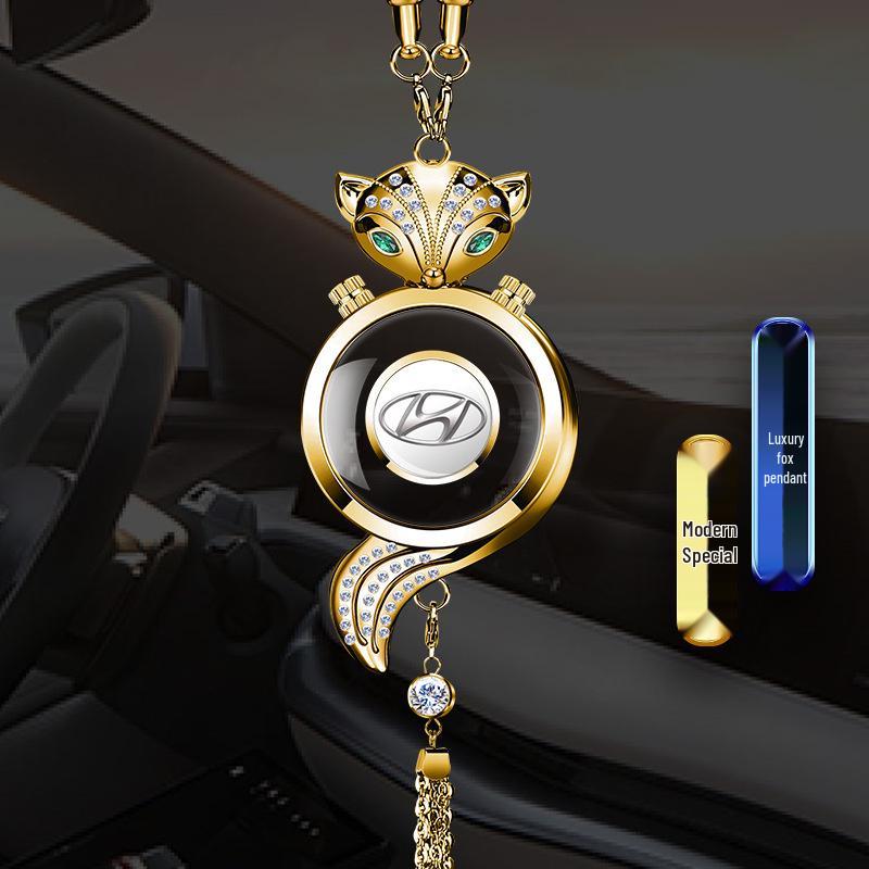 Fox Crystal Car Air Freshener Pendant - Rearview Mirror Hanging Ornament