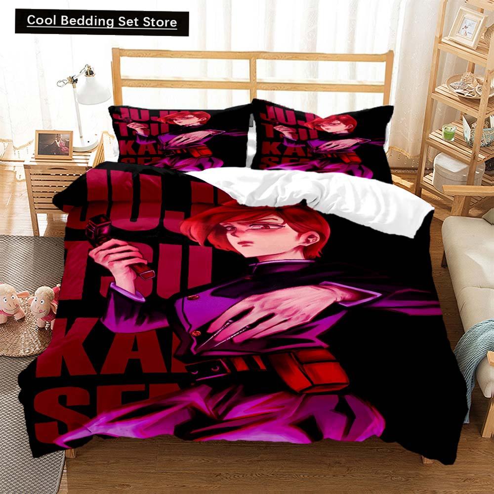 3D Anime Jujutsu Kaisen Digital Print Polyester Bedding Sets Covers Boys Duvet Cover Set For Teens Bedding Set Home Textiles