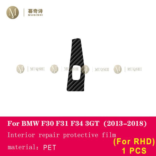 For BMW F30 F31 F34 GT 2013-2018 Car Interior Carbon Fibre Film 5D PET Center Console Anti Scratch Resist Film Accessories Refit