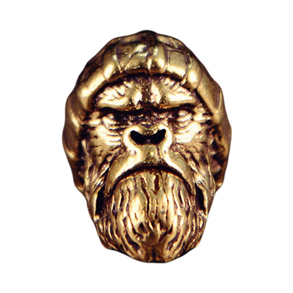 Handmade Brass Gorillas Pendant with Woolen Hat Keychain Accessories Jewelry Making Component for Fashion Enthusiasts