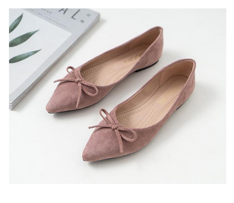 Mode Elegant Schleife Leopardenmuster Ballerinas Frau Übergröße 40-43 Sneaker Schuhe Damen Slipper spitze Zehen Flock Mokassins