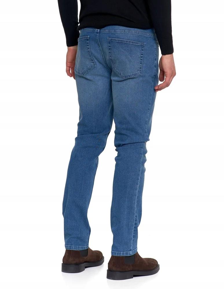 Trousers Men's Jeans Straight Legs Elegant Classic MORAJ 32 BLUE