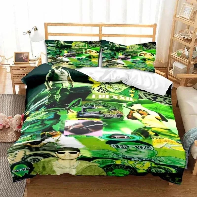 3D Print Ferxxo Feid Rapper Bedding Set Double Twin King Duvet Cover Comforter Pillowcase Boys Girls Adults Bedroom