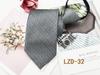 Men's Easy-Pull Knot-Free 8cm Striped Black Zipper Tie