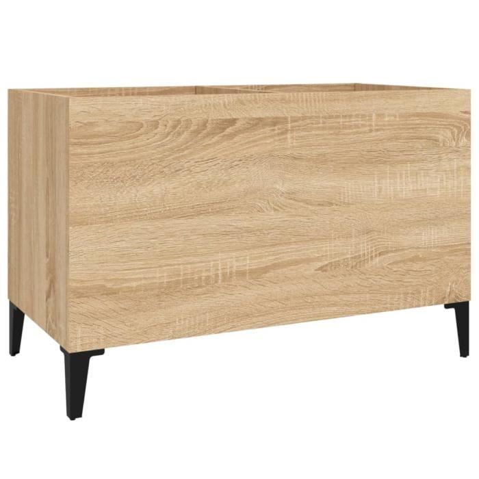 VidaXL Record Cabinet Sonoma Oak 74.5x38x48 Cm Engineered Wood 831968