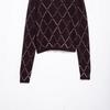 2025 Spring Women's Diamond Knit Cardigan Sweater - European & American Street Style Fashion