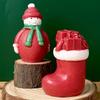 Christmas Seires Candle Silicone Mold DIY 3D Christmas Snowman Elk Bell Socks Scented Plaster Resin Mold Party Decor Craft Gifts