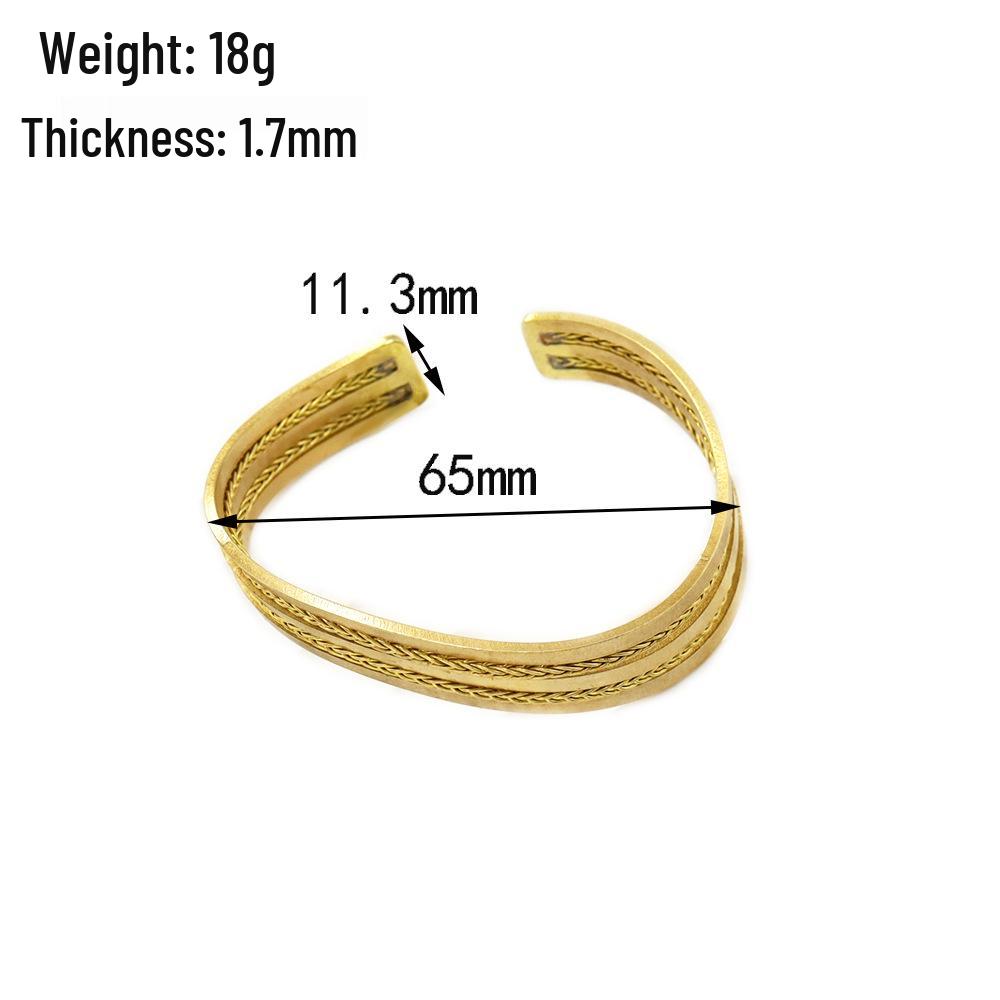 Adjustable Retro Metal Texture Multi-layer Twist Braid Bracelet