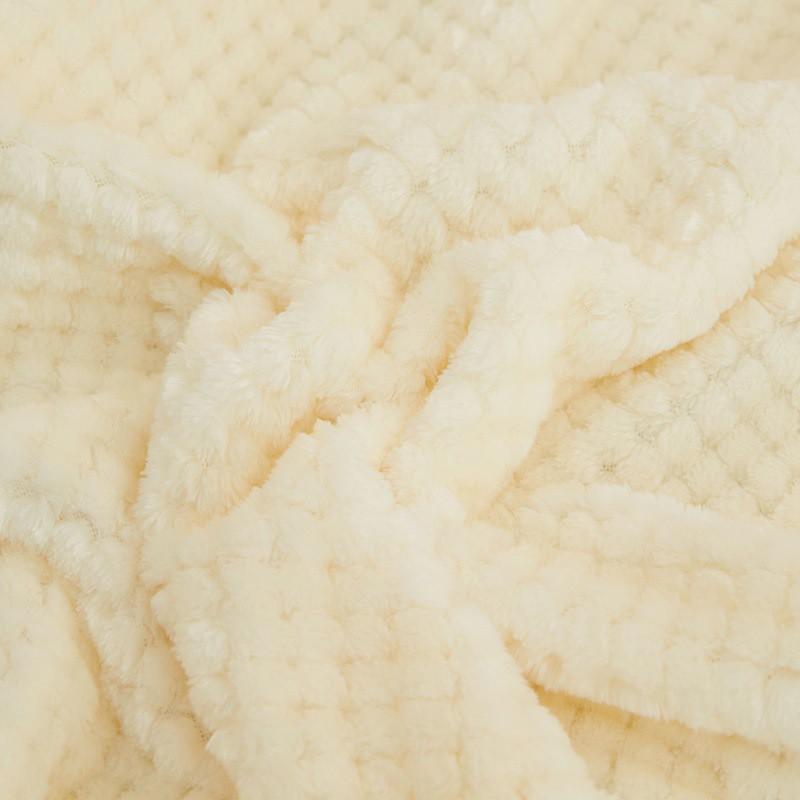 Thick Flannel Blanket Solid Color Pineapple Grid Soft Warm Sofa Air Conditioner All