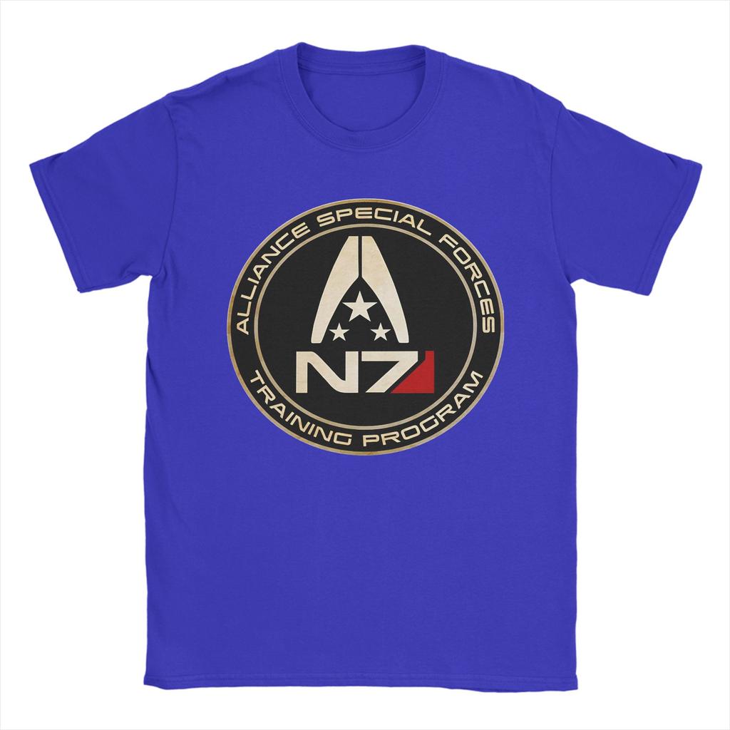 Mass Effect N7 T-Shirt Sommer Vintage T-Shirts Baumwolle Freizeit T-Shirt Für Paar Lässige T-Shirts