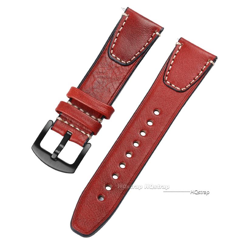 

18mm 20mm 22mm Retro Genuine Leather Watchband for Tudor Stitching Vintage Bracelet for Seiko Cowhide Leather Strap for Rolex 18mm