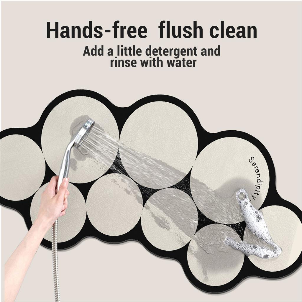 Diatomite Bath Mat Bathroom Carpet Quick Dry Non-Slip Foot Floor Mats Super Absorbent Shower Pad Toilet Rug Doormat Washable