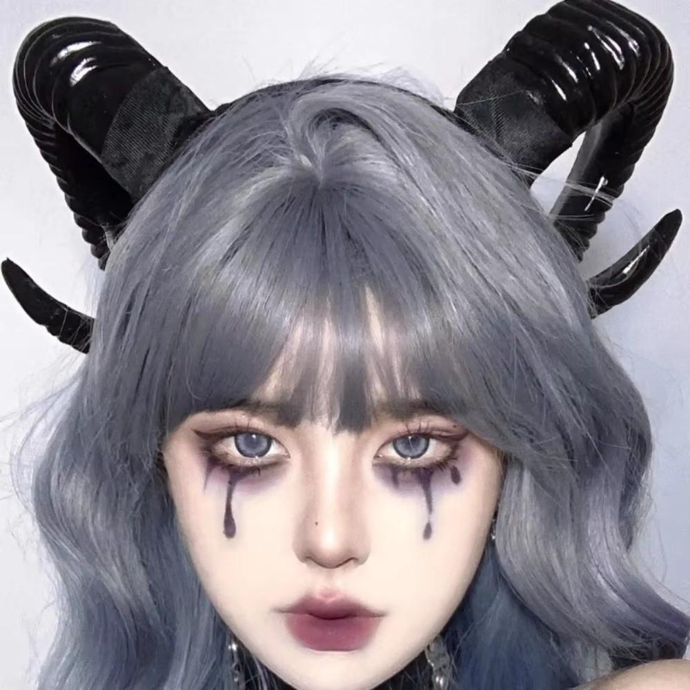 Realistic Demon Horn Headband Reusable Goat Horn Hair Hoop Devil Horn Headwear  Cosplay Event