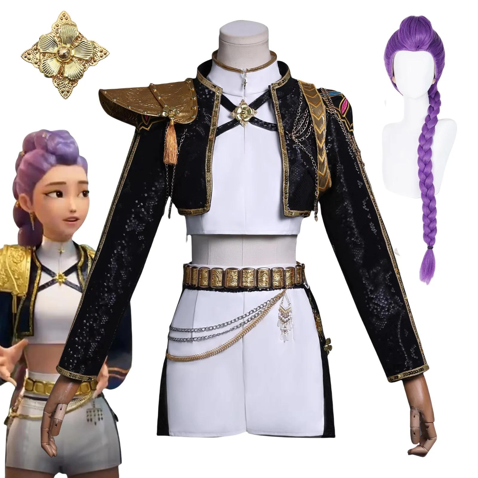 Rumi Cosplay Kostuum Anime Rum Kostuum Pruik Vrouw Meisje Uniform Kerstmis Halloween Volwassene Kind Feest Spoed Verzending M&Rumi black