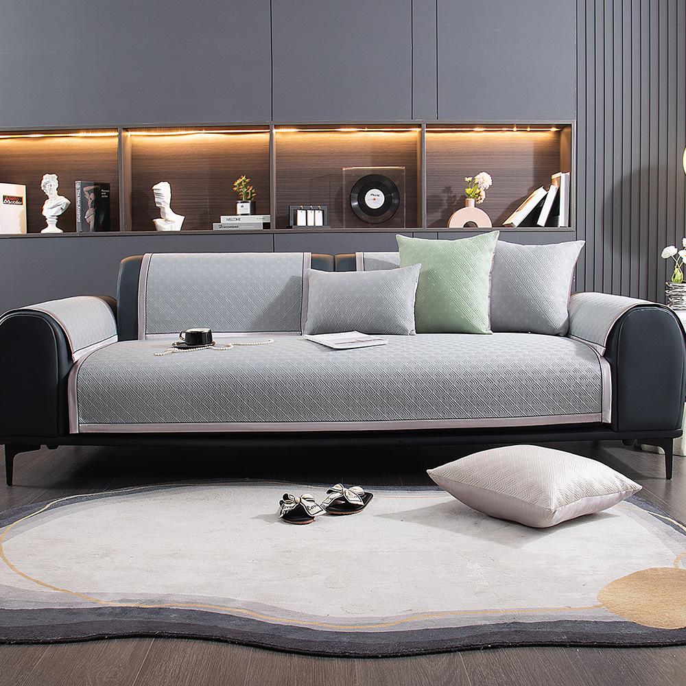 

Летняя охлаждающая подушка для дивана, нескользящая подушка из ледяного шелка, охлаждающая подушка, полный комплект, чехол для дивана в гостиной, тканевая подушка для сиденья дивана 70x70cm 1pcs серый