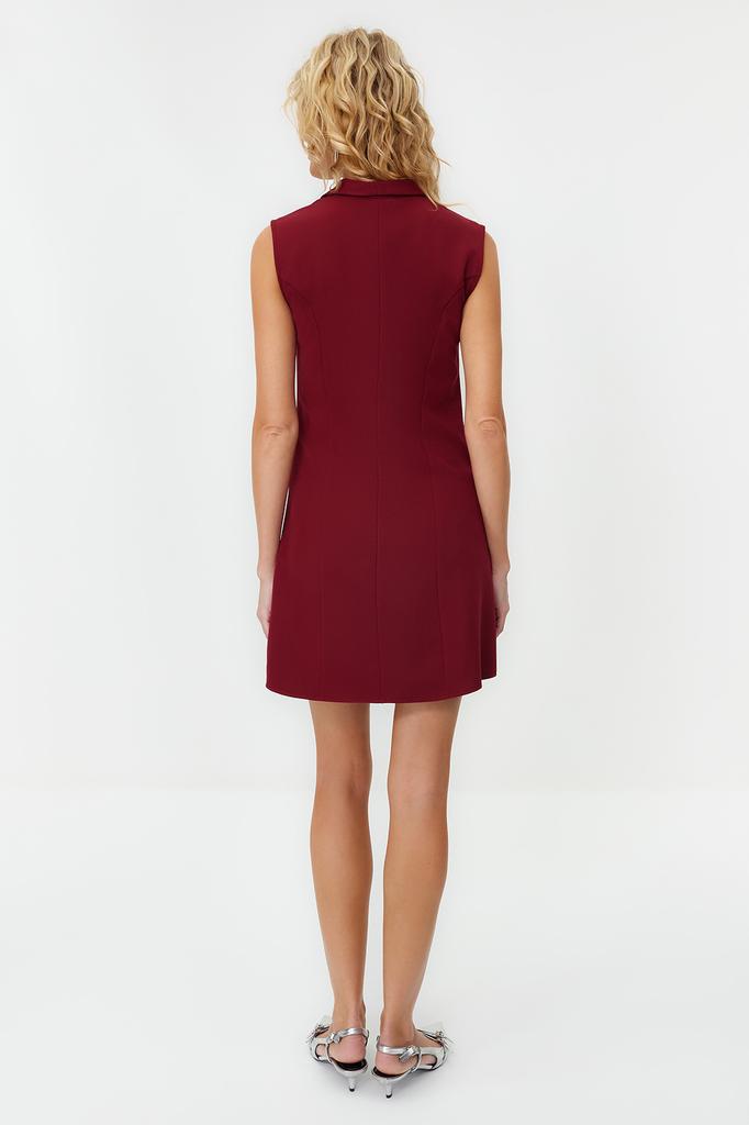Women's Fashion Casual Sleeveless Mini Multicolor Tulle Fitted Body-Fitting Mini Gathered Zero Sleeve Flexible Knitted Dress