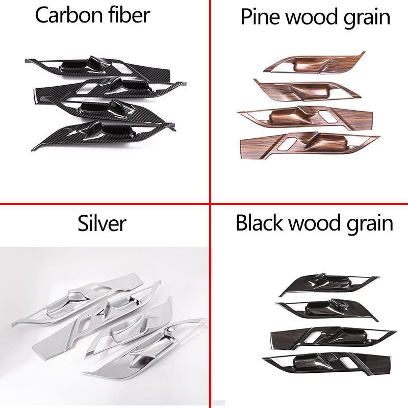 For BMW X2 F47 2018  Carbon Fiber ABS Interior Door Bowl Cover Trim For BMW X1 F48 2016- Car Accessories 4pcs
