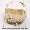 Beautiful Hand Made Flower Storage Basket Shopping Storage Hamper Basket  For Plant Home Wedding