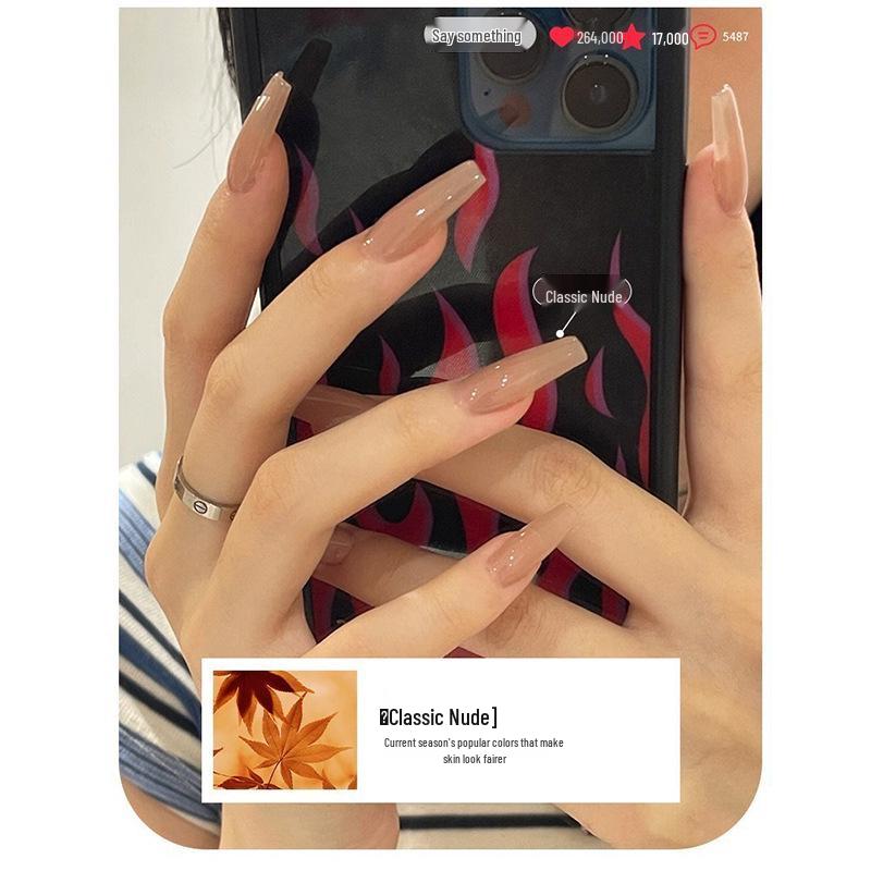 

Ice Transparent Huanhuan Nude Gel Nail Polish 2025 – New Trending Whitening Ganyulu Temple Zhenhuan Collection