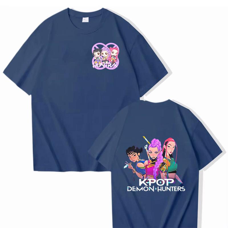KPop Demon Hunters Cartoon Graphic T Shirt Men Women Clothing Harajuku Y2k Oversized T-shirts Summer Casual Short Sleeve T-shirt