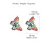Multicolor Beaded Contemporary Butterfly Studs Earring For Women