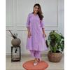 Women's Cotton Chikankari Angrakha Style Kurti Set Indian Pakistani Tunic Dress VF-1865