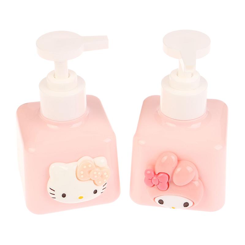 200Ml Sanrio Hello Kitty Soap Bottle My Melody Shampoo Shower Milk Sub-Bottle Lotion Press Pink Storage Bottle