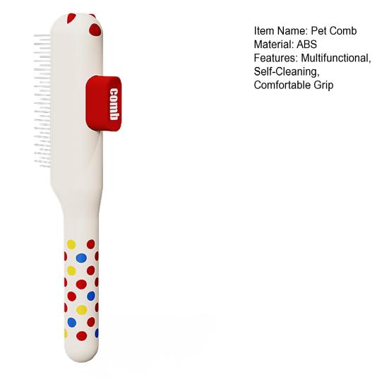 Pet Grooming Comb Self-Cleaning Dog Deshedding Brush Gentle Undercoat Rake for Detangling Dematting Long Matted Fur On Cats And Dogs