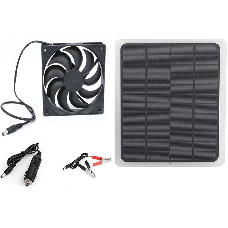 Energy Saving Solar Powered Ventilation Fan 12V Silent Strong Exhaust Roof Wall Mount Kitchen Bathroom