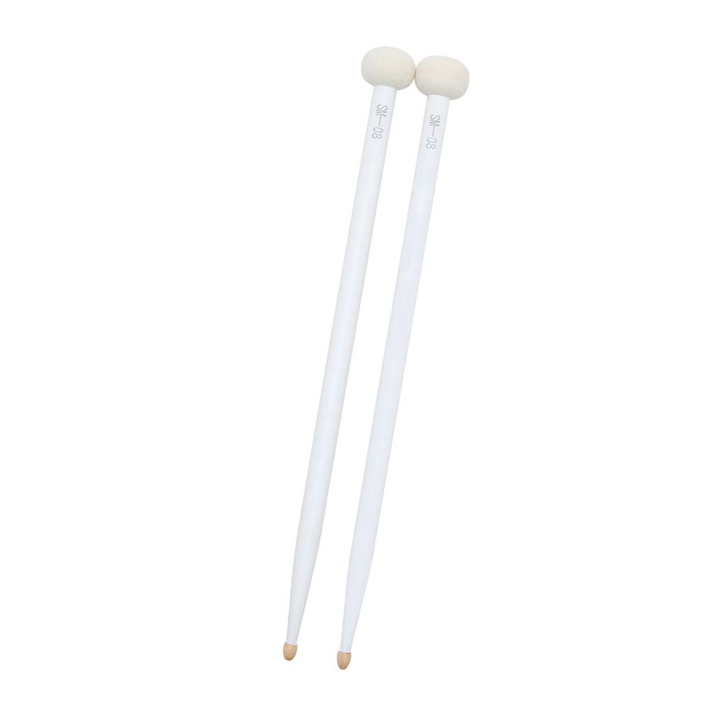 2pcs Drum Mallet Drum Stick Double Sided Drum Mallets Good Hand Feel Sticks Felt and Maple Tips Double Ended Drumsticks