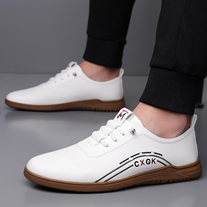 Men's Shoes 2025 New Men's Casual Leather Shoes British One-pedal Business Men's Middle-aged Dad Shoes Soft Leather Shoes