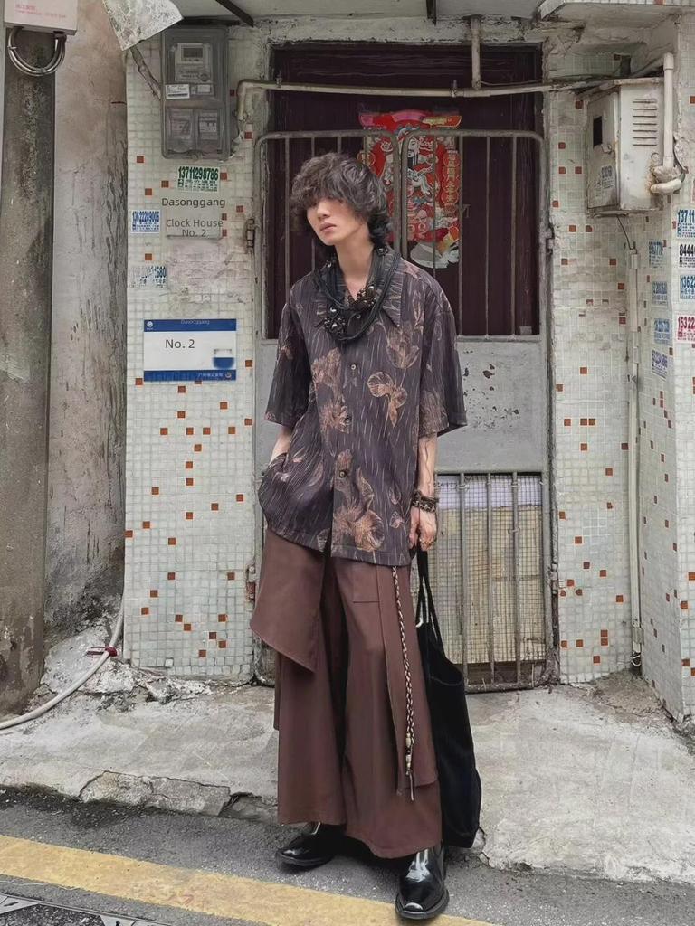 Yamamoto Dark Series Rivet Wide-Leg Harem Pants 2024