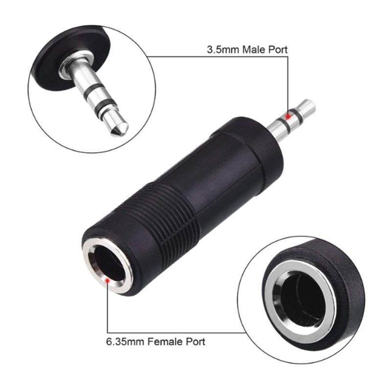 Headphone Adapter Jacks 3.5mm To 6.35mm or 6.35mm To 3.5mm Sound Stereo Adapter Headphone Sound Jacks Plug Converter Set