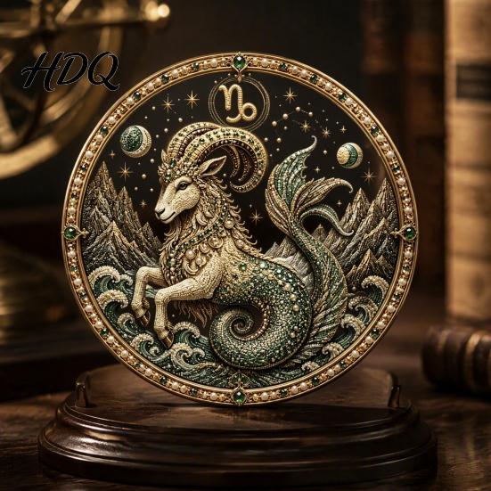 Gwiazdowa Mapa Nieba Strażnika Znak Zodiaku Zestaw Sztucznych Pereł 12 Znaków Malowanie DIY Zestawy Rękodzieła Okrągły 3D Zestaw Ścienny z Konstelacjami dla Dorosłych Ręcznie Robiony Dom