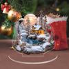 2D Christmas House Snow Scenery Acrylic Ornament