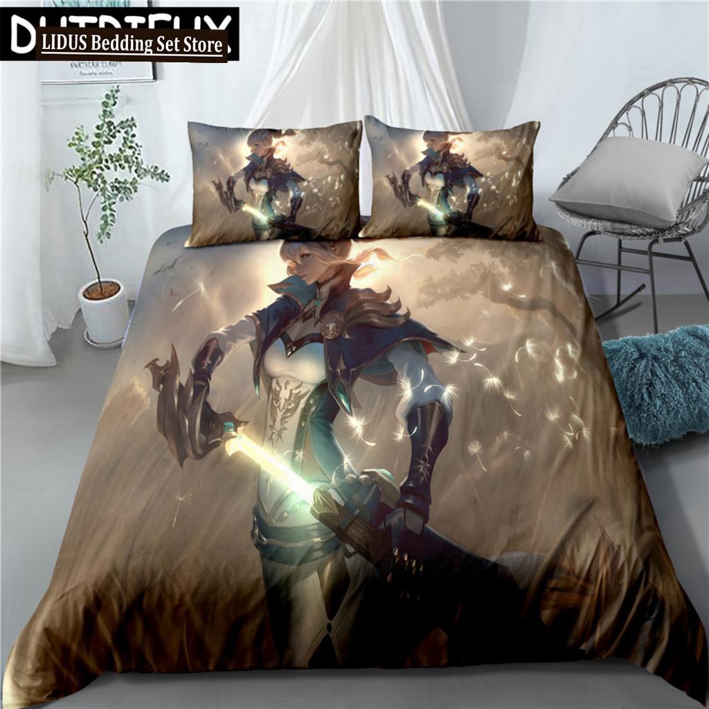 Anime Genshin Impact 3D Printed Bedding Set King Duvet Cover Pillow Case Comforter Cover Bedclothes Duvet Covers 200x200