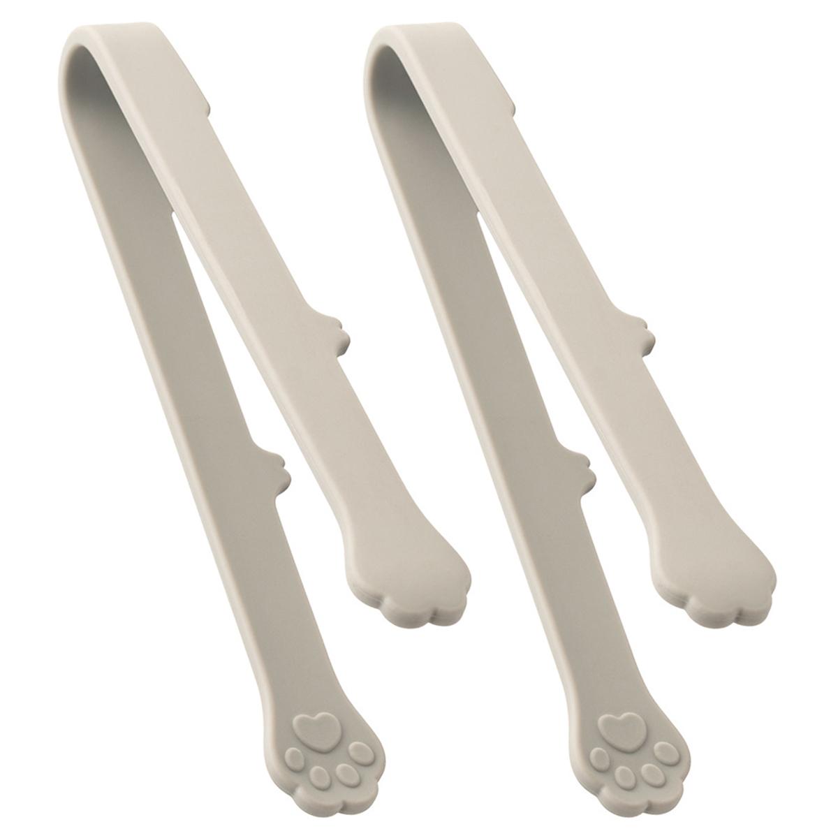

2-piece Silicone Cats Paws Tongs for Food Ice Handling Multifunctional Dishwasher Safe Easy to clean Kitchen Gadget серый