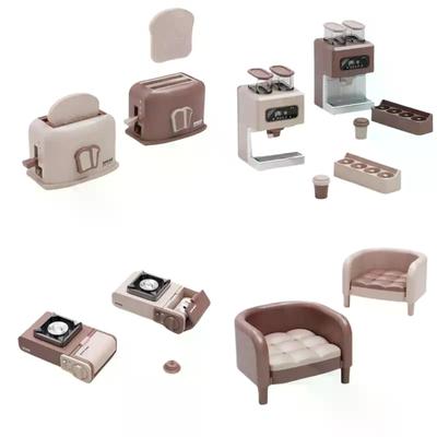 1Pcs Realistic Microwave Oven Rice Cooker Egg Boiler Play House Toy 1:12 Dollhouse Kitchen Home Appliances Furniture