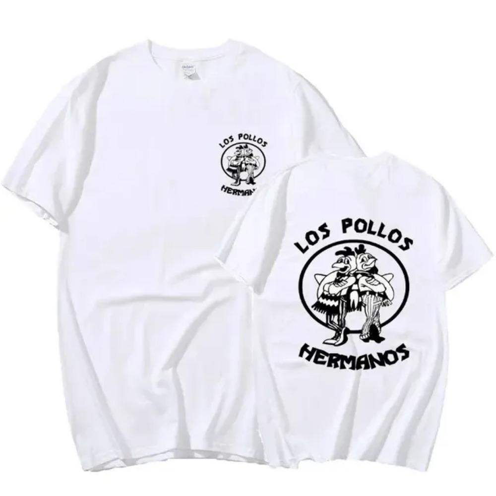 

Двусторонняя футболка с принтом из сериала «Во все тяжкие» Смешная мужская хлопковая футболка Chicken Brothers, уличная одежда XXXL